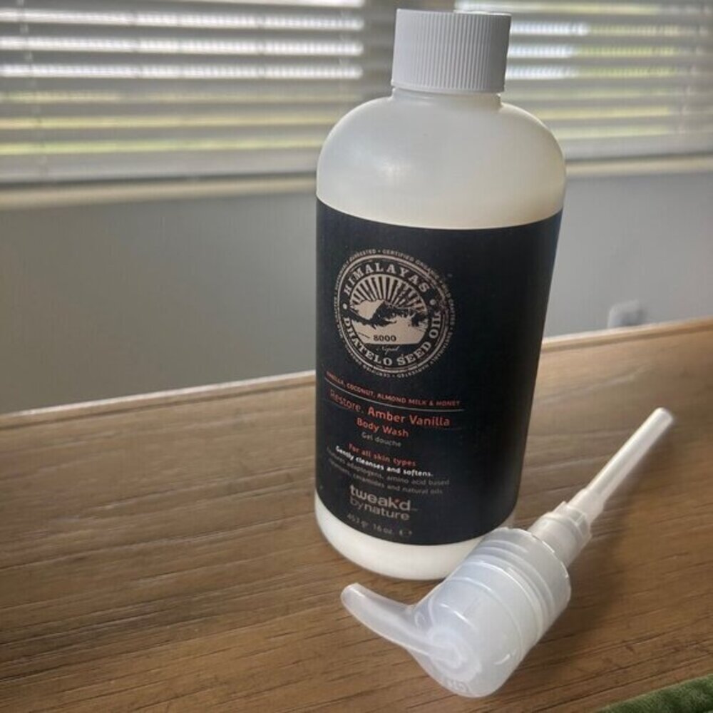 Tweak'd Restore Amber Vanilla Body Wash 16oz NEW SEALED w/ PUMP